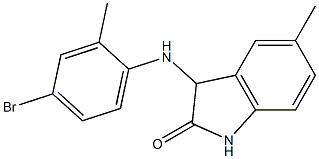 3-[(4-bromo-2-methylphenyl)amino]-5-methyl-2,3-dihydro-1H-indol-2-one Structure