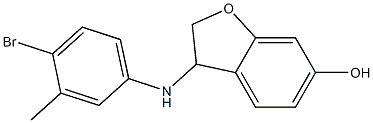 3-[(4-bromo-3-methylphenyl)amino]-2,3-dihydro-1-benzofuran-6-ol 化学構造式