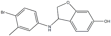 3-[(4-bromo-3-methylphenyl)amino]-2,3-dihydro-1-benzofuran-6-ol Structure