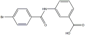 3-[(4-bromobenzoyl)amino]benzoic acid,,结构式