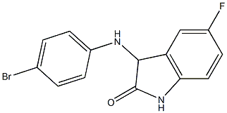 3-[(4-bromophenyl)amino]-5-fluoro-2,3-dihydro-1H-indol-2-one,,结构式