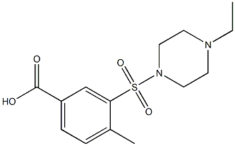 3-[(4-ethylpiperazine-1-)sulfonyl]-4-methylbenzoic acid Structure