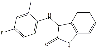3-[(4-fluoro-2-methylphenyl)amino]-2,3-dihydro-1H-indol-2-one 结构式