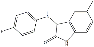 3-[(4-fluorophenyl)amino]-5-methyl-2,3-dihydro-1H-indol-2-one Structure