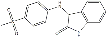 3-[(4-methanesulfonylphenyl)amino]-2,3-dihydro-1H-indol-2-one,,结构式