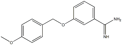 3-[(4-methoxybenzyl)oxy]benzenecarboximidamide,,结构式