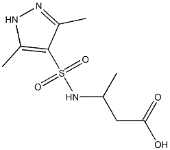 3-{[(3,5-dimethyl-1H-pyrazol-4-yl)sulfonyl]amino}butanoic acid Structure