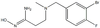 3-{[(3-bromo-4-fluorophenyl)methyl](methyl)amino}-N'-hydroxypropanimidamide Structure