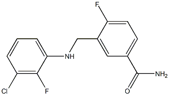 3-{[(3-chloro-2-fluorophenyl)amino]methyl}-4-fluorobenzamide,,结构式