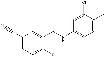  3-{[(3-chloro-4-methylphenyl)amino]methyl}-4-fluorobenzonitrile