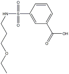 3-{[(3-ethoxypropyl)amino]sulfonyl}benzoic acid Structure