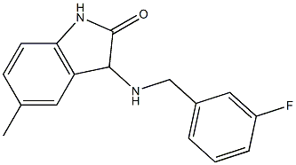 3-{[(3-fluorophenyl)methyl]amino}-5-methyl-2,3-dihydro-1H-indol-2-one Struktur