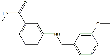 3-{[(3-methoxyphenyl)methyl]amino}-N-methylbenzamide 结构式