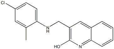 3-{[(4-chloro-2-methylphenyl)amino]methyl}quinolin-2-ol Struktur