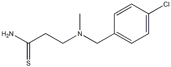 3-{[(4-chlorophenyl)methyl](methyl)amino}propanethioamide,,结构式