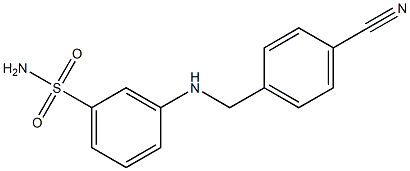 3-{[(4-cyanophenyl)methyl]amino}benzene-1-sulfonamide 结构式