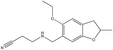 3-{[(5-ethoxy-2-methyl-2,3-dihydro-1-benzofuran-6-yl)methyl]amino}propanenitrile|