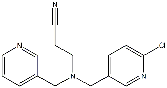 3-{[(6-chloropyridin-3-yl)methyl](pyridin-3-ylmethyl)amino}propanenitrile,,结构式