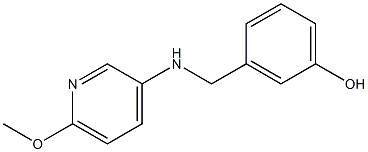 3-{[(6-methoxypyridin-3-yl)amino]methyl}phenol Struktur