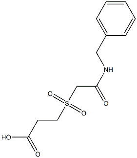 3-{[(benzylcarbamoyl)methane]sulfonyl}propanoic acid 化学構造式