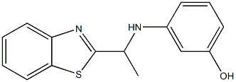 3-{[1-(1,3-benzothiazol-2-yl)ethyl]amino}phenol 结构式