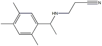 3-{[1-(2,4,5-trimethylphenyl)ethyl]amino}propanenitrile Structure