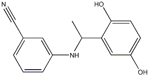 3-{[1-(2,5-dihydroxyphenyl)ethyl]amino}benzonitrile Struktur
