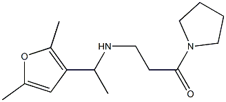 3-{[1-(2,5-dimethylfuran-3-yl)ethyl]amino}-1-(pyrrolidin-1-yl)propan-1-one Structure