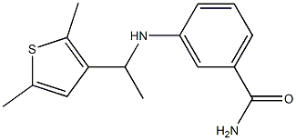 3-{[1-(2,5-dimethylthiophen-3-yl)ethyl]amino}benzamide