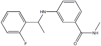 3-{[1-(2-fluorophenyl)ethyl]amino}-N-methylbenzamide Struktur