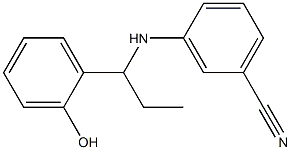 3-{[1-(2-hydroxyphenyl)propyl]amino}benzonitrile Structure