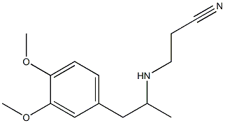3-{[1-(3,4-dimethoxyphenyl)propan-2-yl]amino}propanenitrile,,结构式