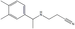 3-{[1-(3,4-dimethylphenyl)ethyl]amino}propanenitrile Structure