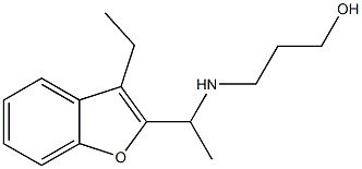 3-{[1-(3-ethyl-1-benzofuran-2-yl)ethyl]amino}propan-1-ol,,结构式