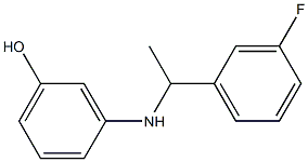3-{[1-(3-fluorophenyl)ethyl]amino}phenol Struktur