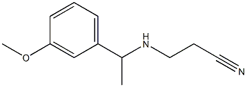3-{[1-(3-methoxyphenyl)ethyl]amino}propanenitrile 化学構造式
