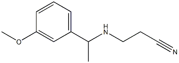 3-{[1-(3-methoxyphenyl)ethyl]amino}propanenitrile Struktur