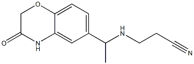 3-{[1-(3-oxo-3,4-dihydro-2H-1,4-benzoxazin-6-yl)ethyl]amino}propanenitrile Struktur