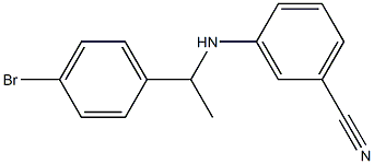 3-{[1-(4-bromophenyl)ethyl]amino}benzonitrile,,结构式