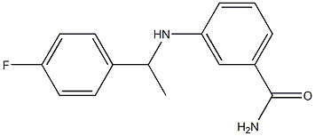 3-{[1-(4-fluorophenyl)ethyl]amino}benzamide 结构式