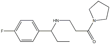 3-{[1-(4-fluorophenyl)propyl]amino}-1-(pyrrolidin-1-yl)propan-1-one 结构式