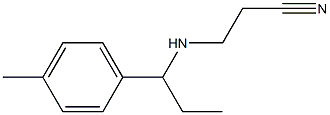 3-{[1-(4-methylphenyl)propyl]amino}propanenitrile 结构式