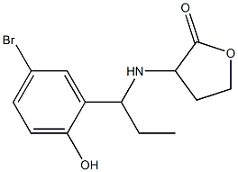 3-{[1-(5-bromo-2-hydroxyphenyl)propyl]amino}oxolan-2-one Structure