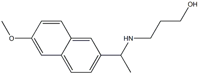 3-{[1-(6-methoxynaphthalen-2-yl)ethyl]amino}propan-1-ol 化学構造式
