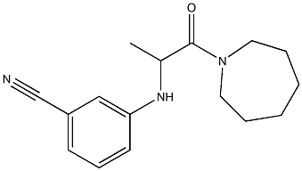 3-{[1-(azepan-1-yl)-1-oxopropan-2-yl]amino}benzonitrile 结构式