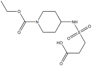 3-{[1-(ethoxycarbonyl)piperidin-4-yl]sulfamoyl}propanoic acid,,结构式