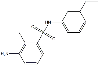 3-amino-N-(3-ethylphenyl)-2-methylbenzene-1-sulfonamide 结构式