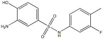 3-amino-N-(3-fluoro-4-methylphenyl)-4-hydroxybenzene-1-sulfonamide Struktur