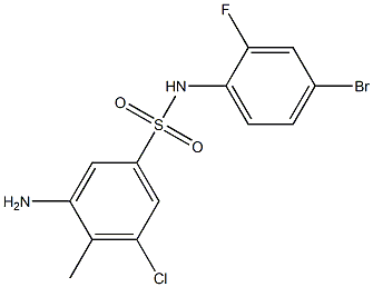 3-amino-N-(4-bromo-2-fluorophenyl)-5-chloro-4-methylbenzene-1-sulfonamide Structure