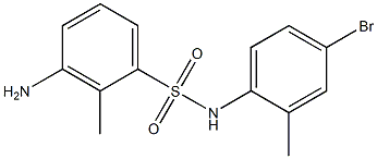 3-amino-N-(4-bromo-2-methylphenyl)-2-methylbenzene-1-sulfonamide 结构式